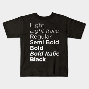 Font Style Serie II Kids T-Shirt